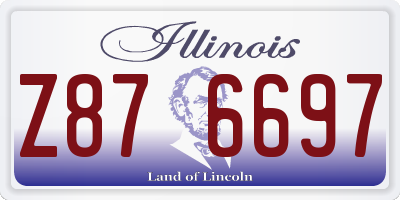 IL license plate Z876697