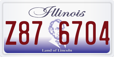 IL license plate Z876704