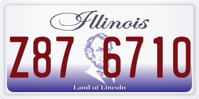 IL license plate Z876710