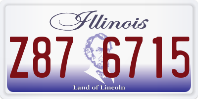 IL license plate Z876715