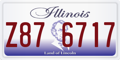 IL license plate Z876717