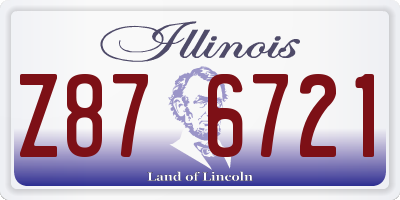 IL license plate Z876721
