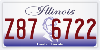 IL license plate Z876722
