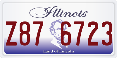IL license plate Z876723