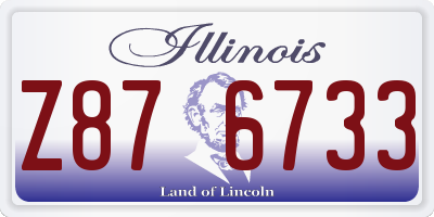 IL license plate Z876733