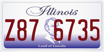 IL license plate Z876735