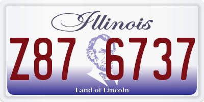 IL license plate Z876737