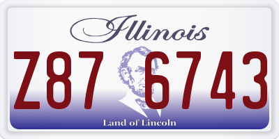 IL license plate Z876743