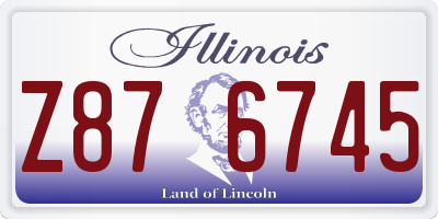 IL license plate Z876745