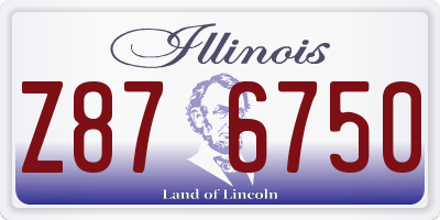IL license plate Z876750