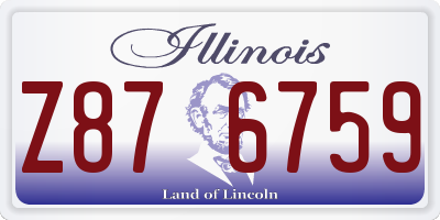 IL license plate Z876759