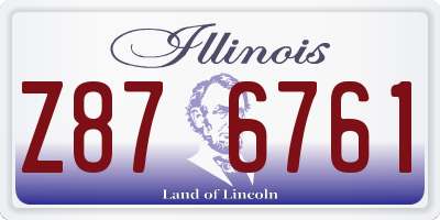 IL license plate Z876761