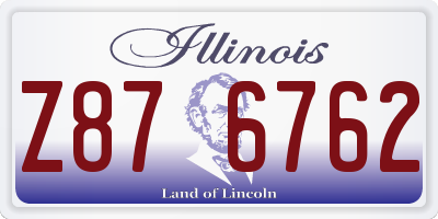 IL license plate Z876762