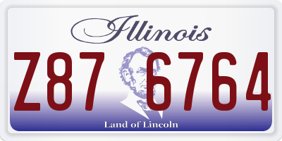 IL license plate Z876764
