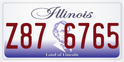 IL license plate Z876765