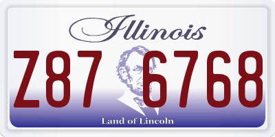 IL license plate Z876768