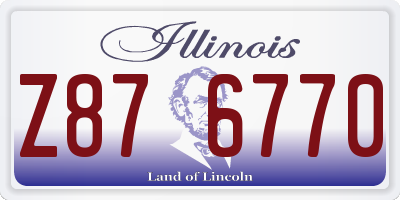 IL license plate Z876770
