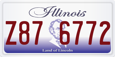 IL license plate Z876772
