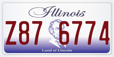 IL license plate Z876774