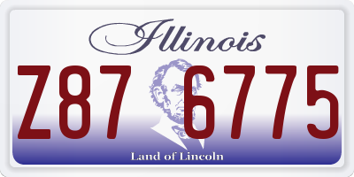 IL license plate Z876775