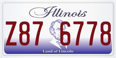 IL license plate Z876778