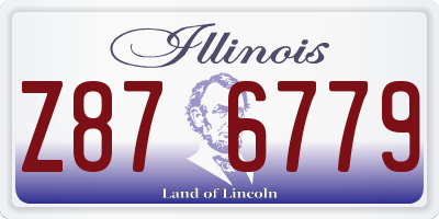 IL license plate Z876779