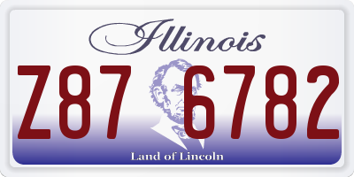 IL license plate Z876782