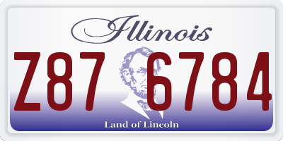 IL license plate Z876784