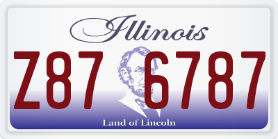 IL license plate Z876787