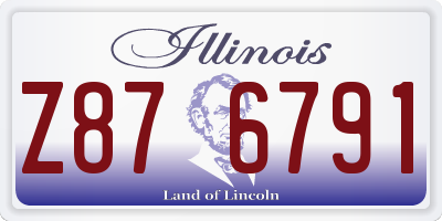 IL license plate Z876791
