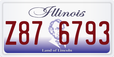 IL license plate Z876793