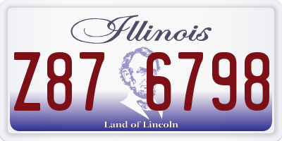IL license plate Z876798