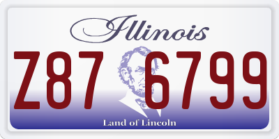 IL license plate Z876799