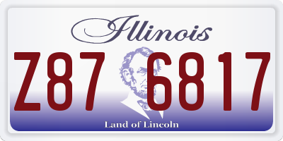 IL license plate Z876817