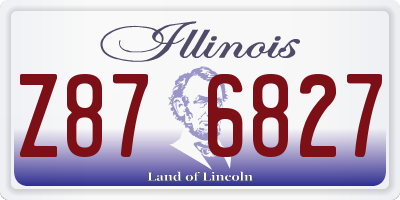 IL license plate Z876827