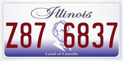 IL license plate Z876837
