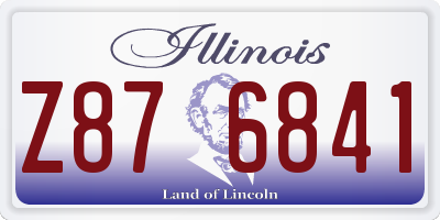 IL license plate Z876841