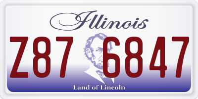 IL license plate Z876847