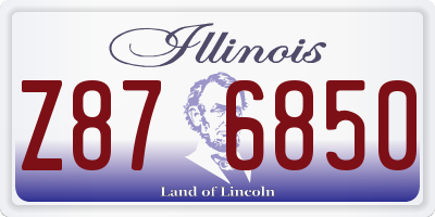 IL license plate Z876850