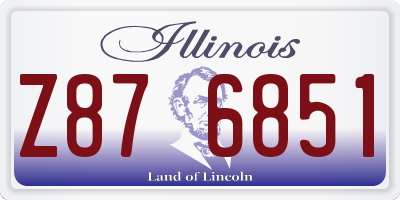 IL license plate Z876851