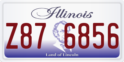 IL license plate Z876856