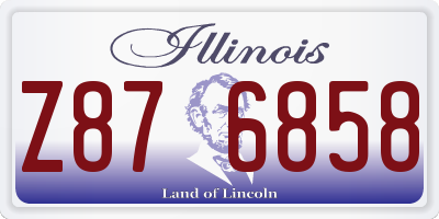IL license plate Z876858