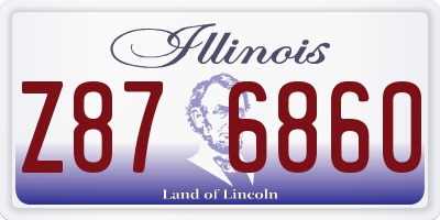 IL license plate Z876860