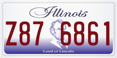 IL license plate Z876861