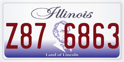 IL license plate Z876863