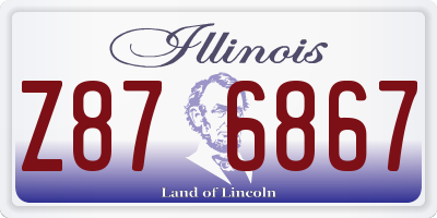 IL license plate Z876867