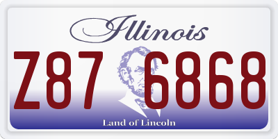 IL license plate Z876868