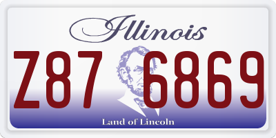 IL license plate Z876869
