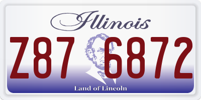 IL license plate Z876872