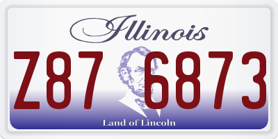 IL license plate Z876873
